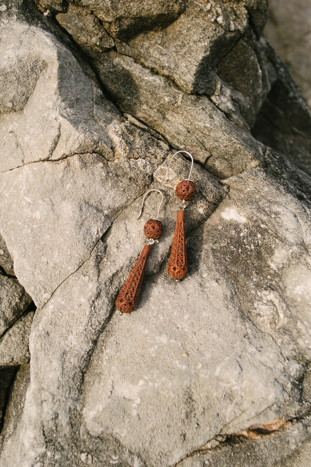 Pendentes de fuso ou maza de bubinga